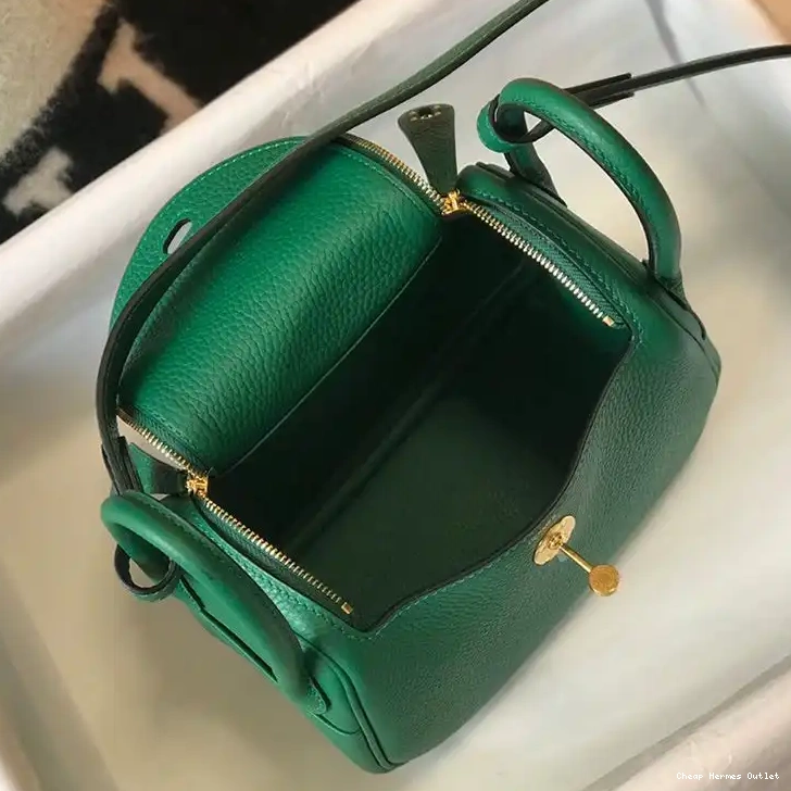 Affordable Togo Hardware Leather Green Hermes Mini In Gold Lindy Bag 0225