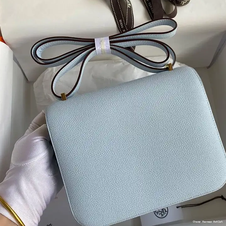 Affordable Blue Bag Epsom Hardware Sky Gold Leather Hermes Constance In 0216