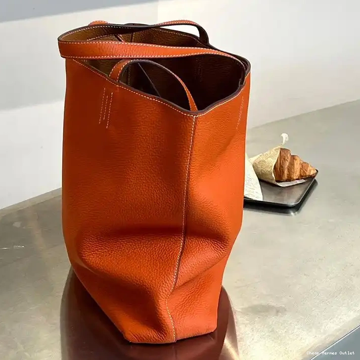 Affordable Orange Clemence In Leather Double Brown Bag Hermes Sens 0221