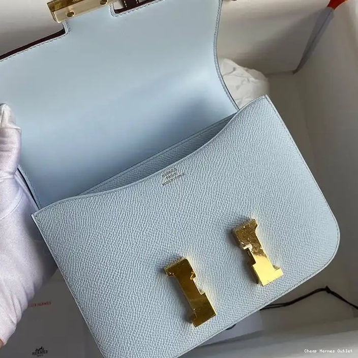 Affordable Blue Bag Epsom Hardware Sky Gold Leather Hermes Constance In 0216