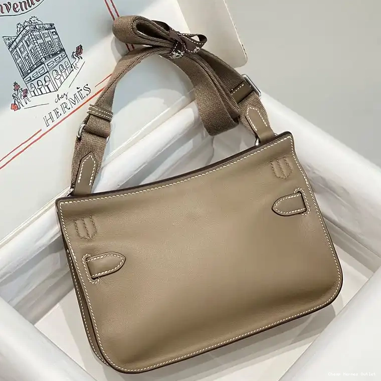 Cheap Palladium Mini Hermes Clemence Khaki Hardware Leather Bag In Jypsiere 0213