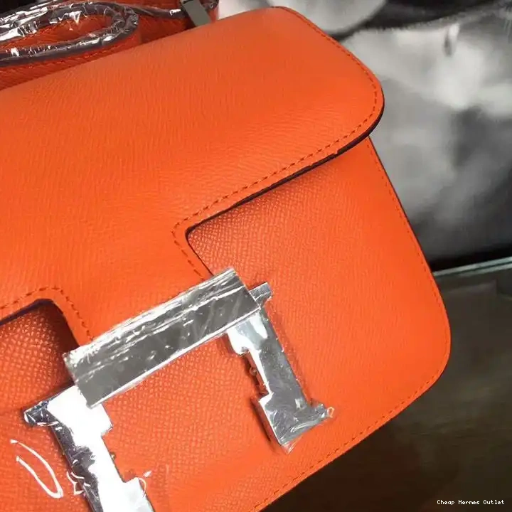 Affordable Hermes Palladium In Orange Bag Constance Leather Hardware Epsom 0216