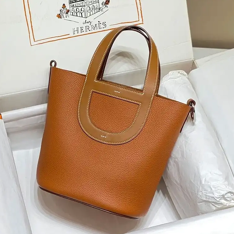 Affordable Bag Brown In In-The-Loop Hermes Leather 18 Hardware Palladium Clemence 0228