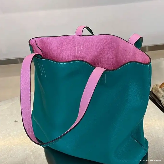 Cheap Teal Bag Clemence Sens Double In Leather Hermes Pink 0218