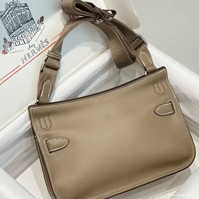 Affordable Clemence Bag Palladium Leather In Jypsiere Hardware Hermes Khaki Mini 0222