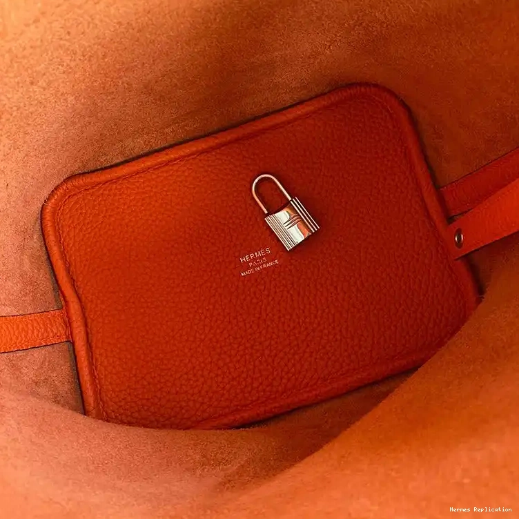 Affordable Bag Picotin Hardware Orange In Leather Palladium Hermes Gold Lock Clemence 0210