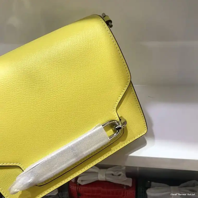 Affordable Yellow Roulis Hardware Epsom In Bag Leather Palladium Hermes 0225