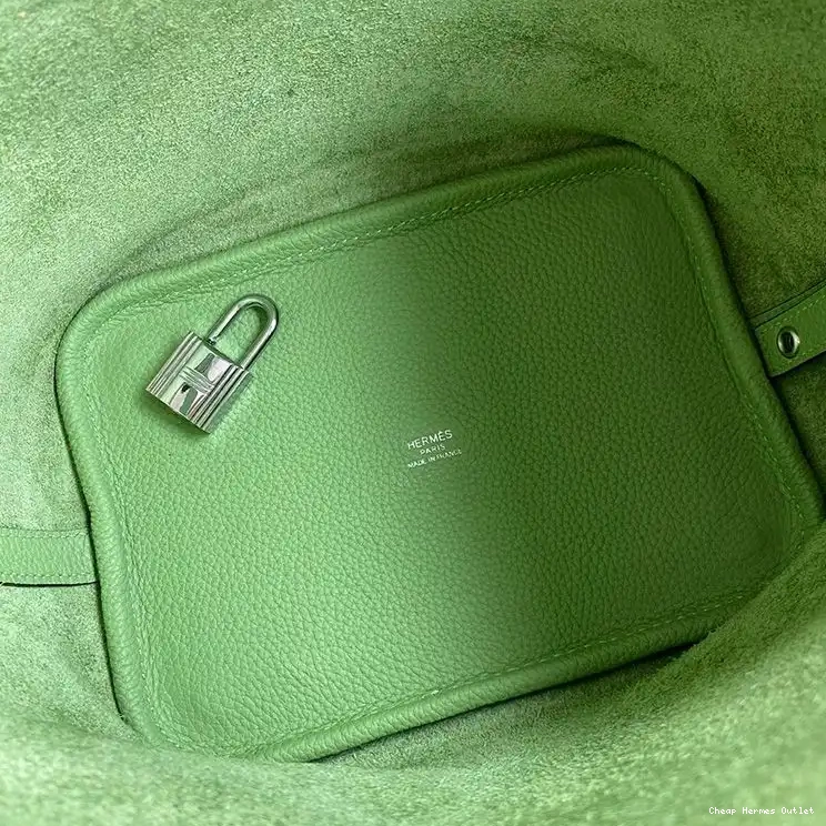 Affordable Gold Bag Hardware Hermes Mint Picotin In Palladium Green Clemence Lock Leather 0224