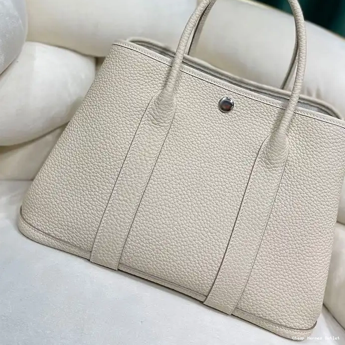 Affordable Party Leather Togo Hermes In White Palladium Bag Hardware Garden 0225