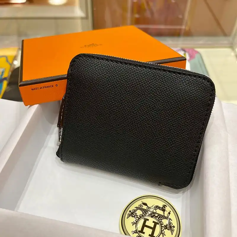 Affordable Hermes Silk'In Compact Wallet Epsom Leather In Black 0206