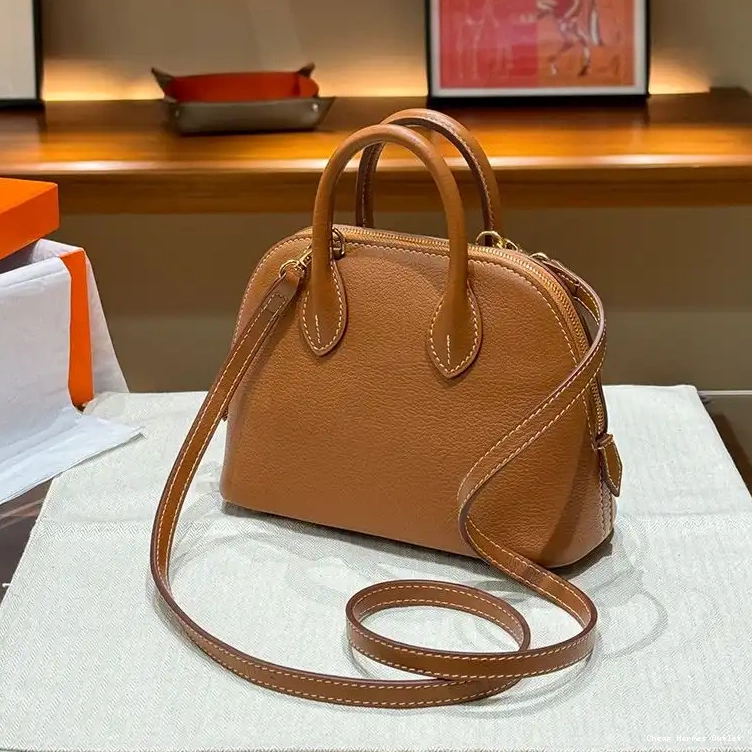 Affordable Brown Hermes Gold Mini In Chevre Leather Bag Hardware Bolide 0210