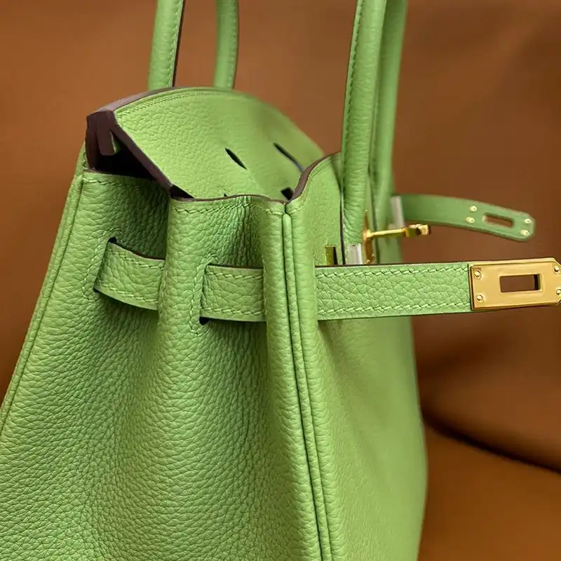 Affordable Hermes Birkin Bag Togo Leather Gold Hardware In Avocado Green 0204