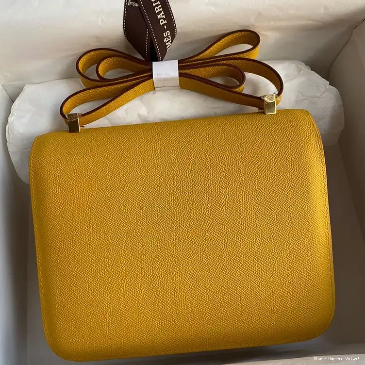 Affordable Constance Gold Hardware Bag In Yellow Epsom Leather Hermes 0217