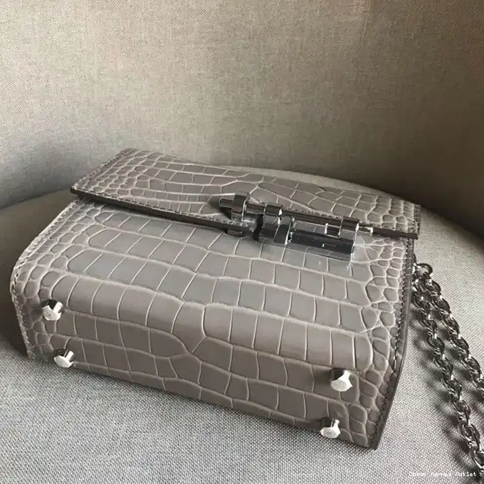 Cheap Chaine In Palladium Grey Alligator Bag Hardware Verrou Mini Leather Hermes 0217