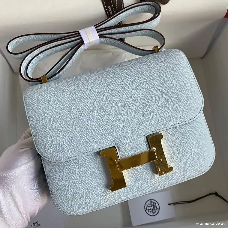 Affordable Blue Bag Epsom Hardware Sky Gold Leather Hermes Constance In 0216