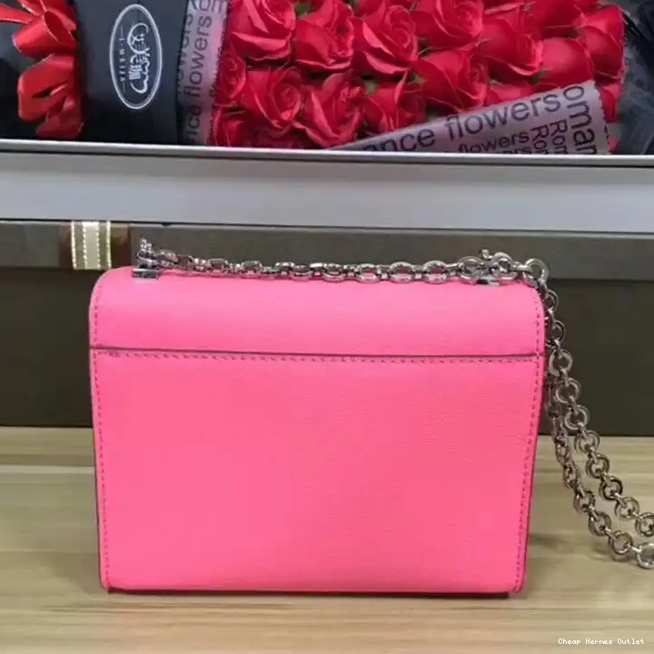 Affordable Palladium Bag Rose Hardware In Mini Hermes Verrou Chaine Goatskin 0226