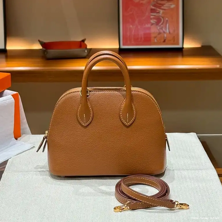 Affordable Gold Bolide Chevre Leather Mini In Brown Hardware Bag Hermes 0213