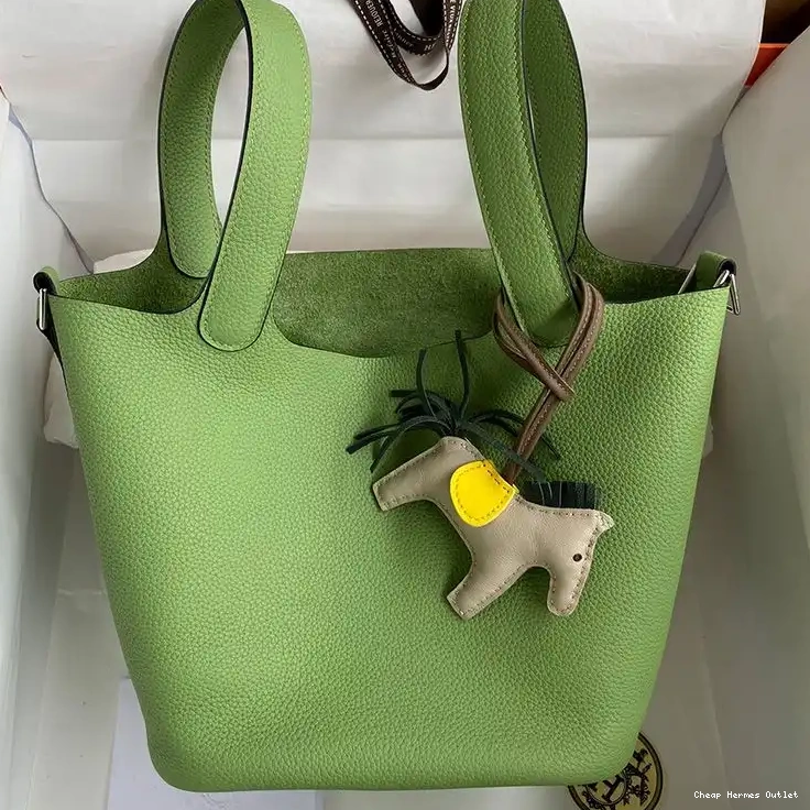 Affordable Gold Bag Hardware Hermes Mint Picotin In Palladium Green Clemence Lock Leather 0224