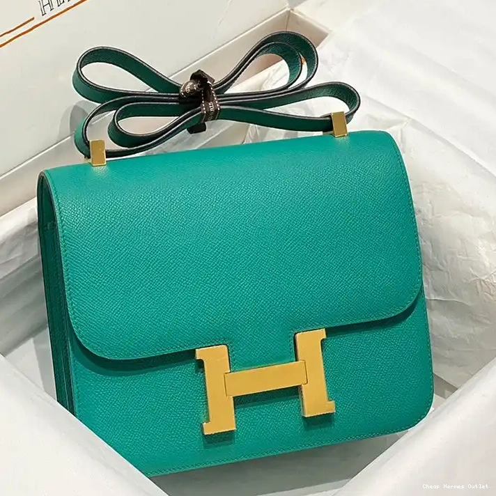 Affordable Hermes Bag In Gold Constance Green Leather Hardware Epsom Verona 0210