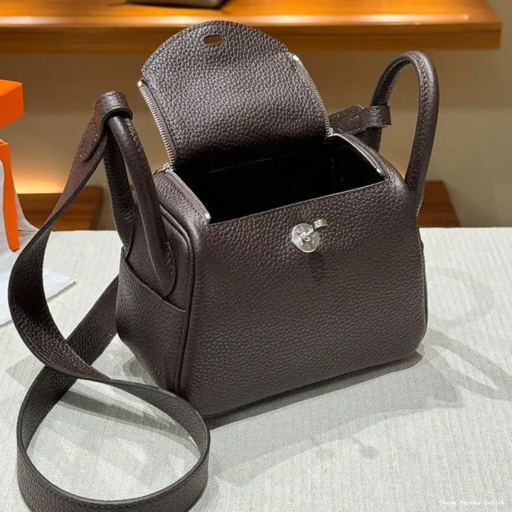 Affordable Coffee Mini Leather Bag Togo Palladium Hermes Lindy In Hardware 0226