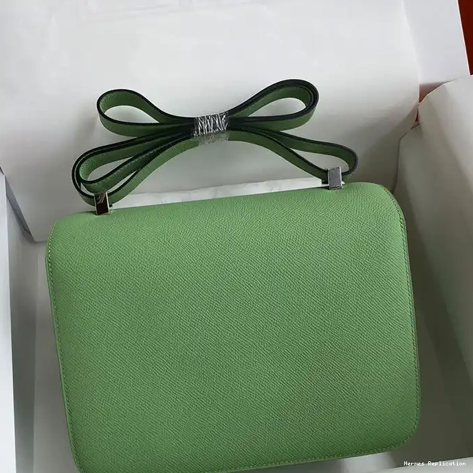 Affordable In Epsom Palladium Constance Leather Green Bag Hermes Hardware 0223