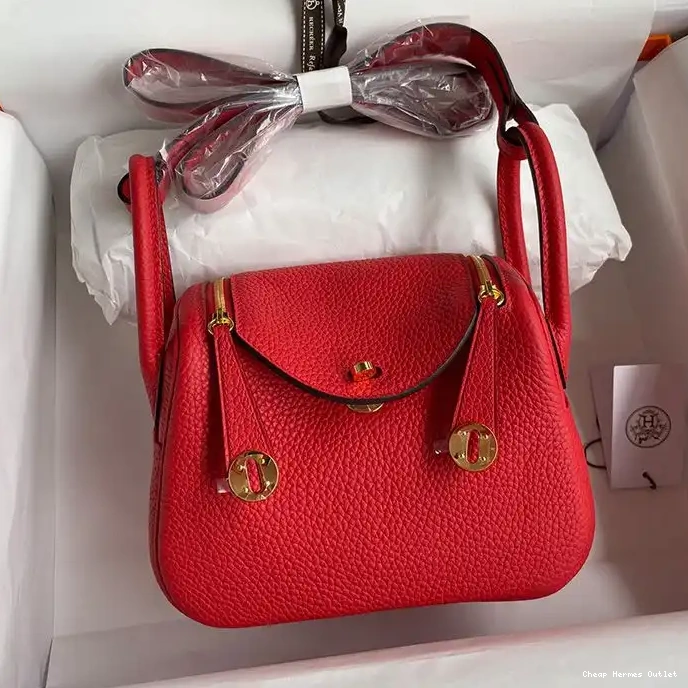 Affordable Hardware Bag Gold Mini In Leather Red Lindy Hermes Togo 0302