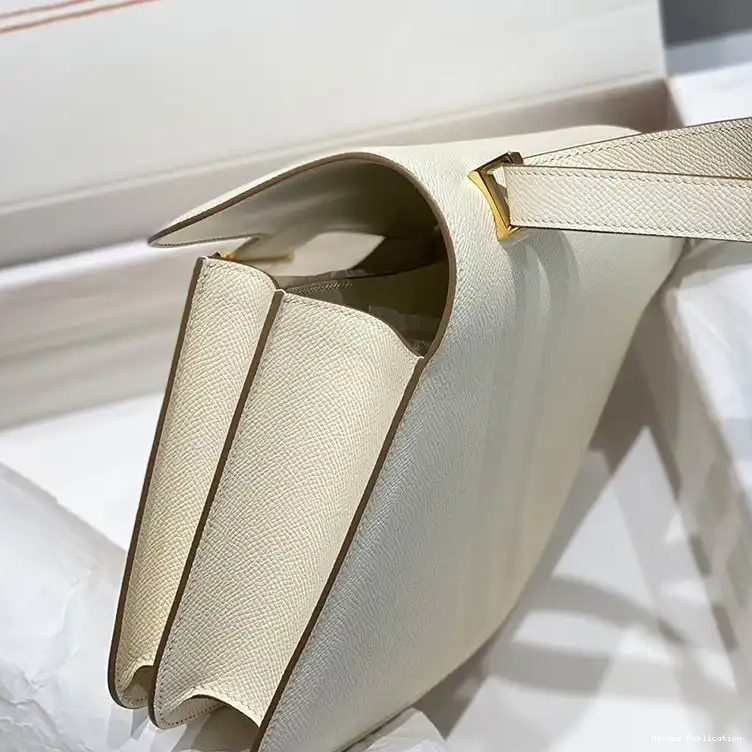 Affordable Hermes Epsom Bag Gold Constance Leather Hardware In White 0304