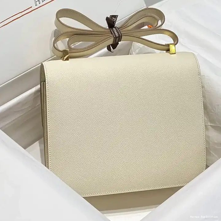 Affordable Hermes Epsom Bag Gold Constance Leather Hardware In White 0304