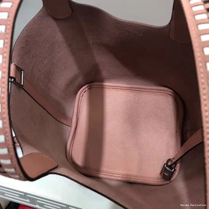 Affordable Lock Pink In Tressage Epsom Picotin Hardware Leather Hermes Bag Palladium 0304