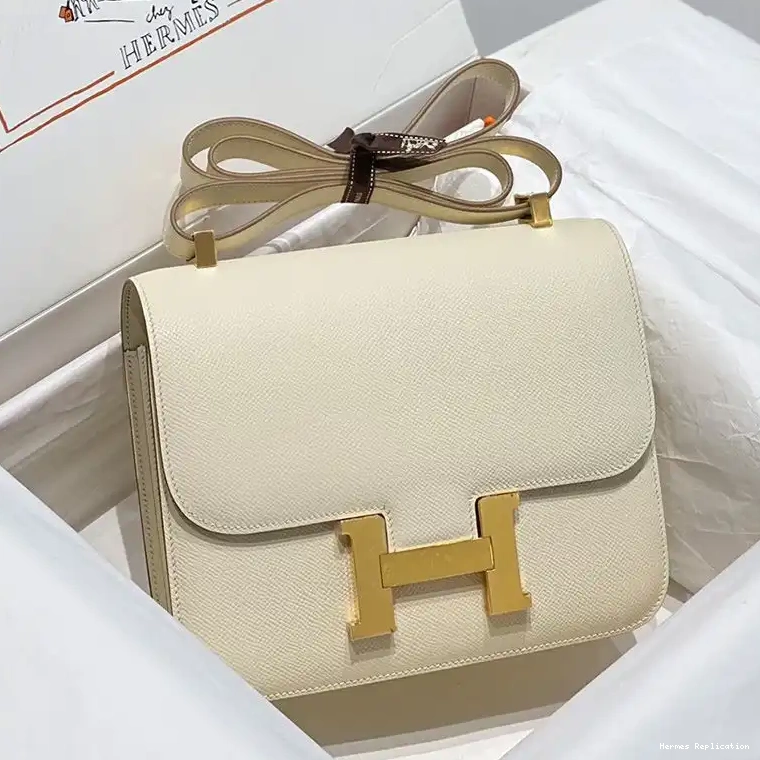 Affordable Hermes Epsom Bag Gold Constance Leather Hardware In White 0304