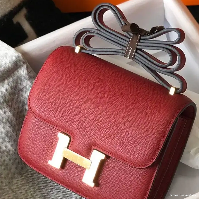 Cheap Leather Constance Burgundy Bag Gold In Hardware Hermes Epsom 0308