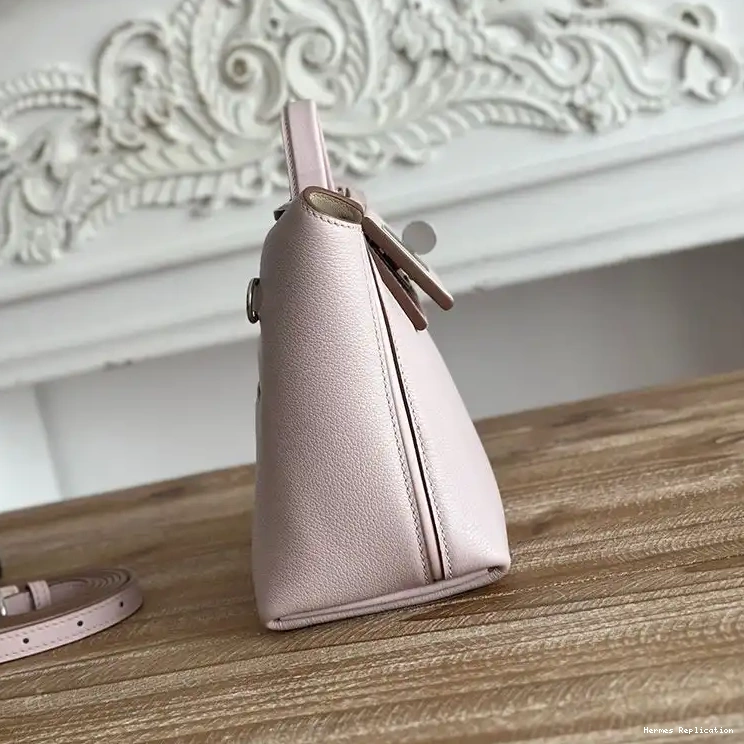 Affordable Hardware Mini Swift Hermes Pink Bag Light Evercolor 24 Leather 24 In Palladium 0301